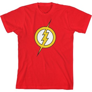 DC Comic Youth Boys Flash Superhero Logo Red Graphic T-Shirt - 1 of 1