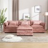 Mocamel  112" Oversized Modular Sofa, L-Shaped Cloud Couch with Ottoman & Memory Foam - 3 of 4
