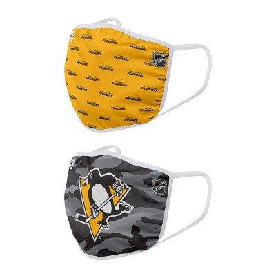 NHL Pittsburgh Penguins Youth Clutch Printed Face Covering - 2pk