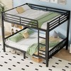 NicBex Bunk Bed with Ladder,Metal Bunk Bed Frame with Safety Guardrail and Slats Support for Kids Teens Dorm Rooms,Black - 2 of 4