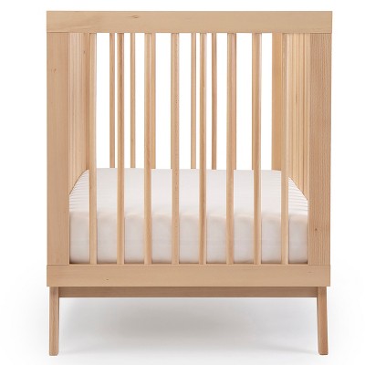 Natural Beechwood 3-in-1 Convertible Crib with Adjustable Height