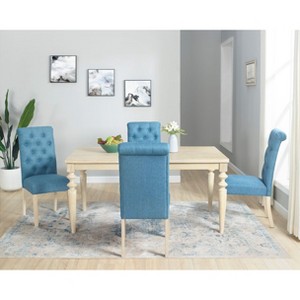 NicBex Dining Room Table Set for 4 Morden Kitchen Table Chairs Set with Wooden Tabletop and 4 Upholstered Chairs for Dining Room - 1 of 4