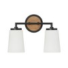 Capital Lighting Jonah 2 - Light Vanity in  Light Wood/Matte Black - 2 of 3