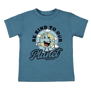 The Juniper Shop SmileyWorld Be Kind To Our Planet Retro Toddler Short Sleeve Tee - 1 of 4