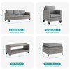 Sonkuki 8-Piece Rattan Patio Furniture Set Coversation Set Outdoor Sofa Couch w/ Chairs, Side Table and Ottoman, Navy Blue Cushion - 2 of 4