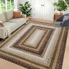 Machine Washable Area Rug - Non-Slip Stain Resistant Low Pile Carpet Modern Braided Farmhouse Rug for Living Room Bedroom Dining Room Office - 3 of 4