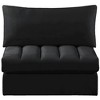 Meridian Furniture,Jacob Velvet Armless - 3 of 4