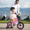 Costway 12"/14"/16"/18" Kid’s Bike with Training Wheels Adjustable Handlebar & Seat Handbrake Black/Pink/Silver - 2 of 4