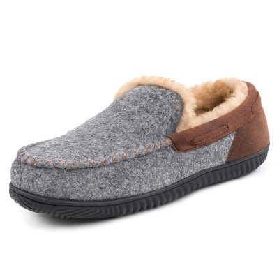  RockDove Men's Hearthfire Memory Foam Moc Slipper, Size 8 US  Men, Black