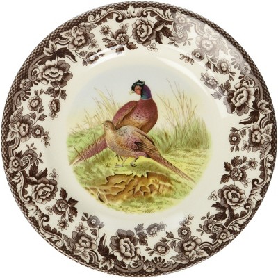 Spode Woodland 8” Dinner Plate, Perfect For Thanksgiving And Other Special Occasions, Made In England, Bird Motifs