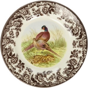 Spode Woodland 8” Dinner Plate, Perfect For Thanksgiving And Other Special Occasions, Made In England, Bird Motifs - 1 of 4