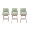 WestinTrends 26" Upholstered Swivel Counter Height Bar Stools (Set of 3) - 3 of 3