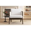 CAVINAS Upholstered Accent Chair,Set of 1/2,Chic Armchair with Pillow Back,Contemporary Lounge Chair for Living Room,White - 2 of 4