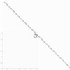 Black Bow Jewelry Sterling Silver Figaro Chain Dangling Heart Adjustable Anklet, 9 Inch - 2 of 4