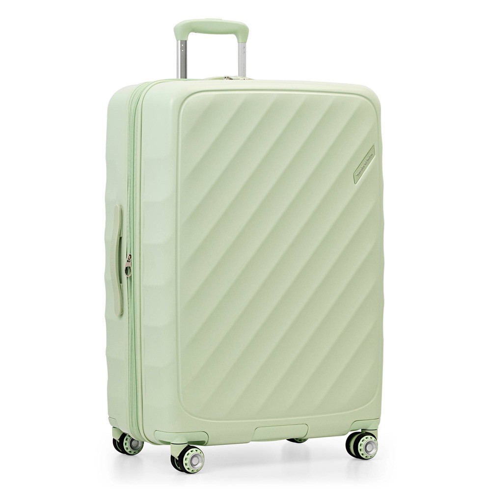 Photos - Travel Accessory Traveler's Choice Elm 29" Hardside Expandable Spinner Large Checked Suitcase - Mint Green Glossy Mint