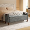 Daniel Storage Bench With Solid Wood Legs | ARTFUL LIVING DESIGN - 2 of 4