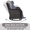 Gymojoy Outdoor Swivel Chairs with Side Table Glider Chairs Set of 3 - 4 of 4