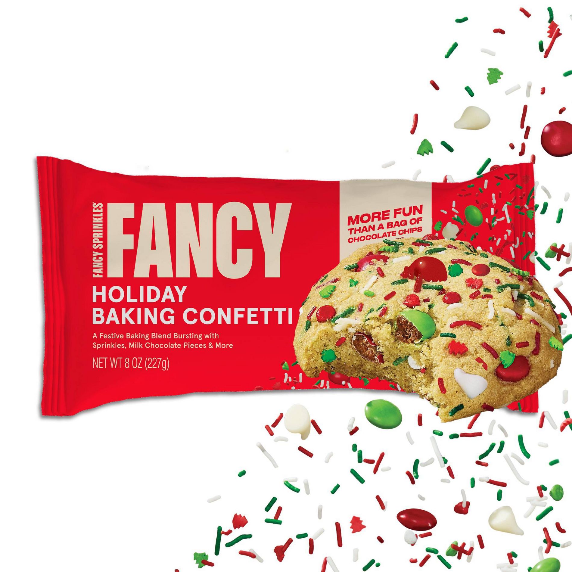 Fancy Sprinkles Holiday Baking Confetti with Sprinkles and Chocolate Chips - 8oz