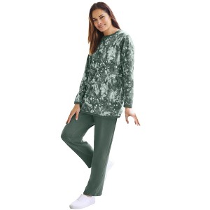 Woman Within Plus Size Petite Fleece Sweatshirt Set - 1 of 4