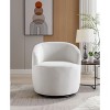 Kumasinova Teddy/Velvet Swivel Accent Chair,Armchair Barrel Chair with Black Powder Coating Metal Ring,Living Room Chair for Bedroom,Office,Nursery - 2 of 4