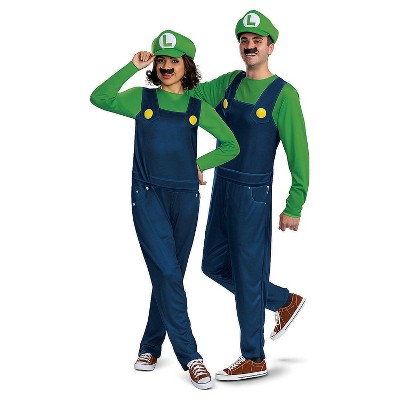 Disguise Adult Super Mario Bros Classic Elevated Luigi Costume