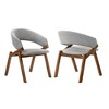 Set of 2 Talulah Fabric Veneer Dining Chairs - Armen Living - 2 of 4