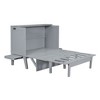 TIRAMISUBEST Full/Queen Size Murphy Bed Wall Bed with USB Port and Removable Shelves on Each Side, Solid Wood Folding Murphy Cabinet Bed - 4 of 4