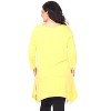 Women's Plus Size 3/4 Sleeve Makayla Tunic Top with Pockets - White Mark - 3 of 3