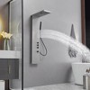 BWE 1 jet rain shower tower shower panel system with rain waterfall shower head and shower wand - 4 of 4
