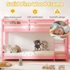 Karl Home Kids Low Floor Bunk Bed Twin Size with Guard Rails and Stairs - 3 of 4