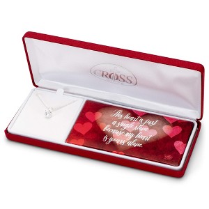 Dicksons My Heart Yours Alone Valentine Clear Cubic Zirconia Women's 18 Inch Silver-Plated Necklace - 1 of 3