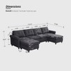 NicBex 115.75 Inch U Shaped Convertible Sectional Couch with Double Chaise for Living Room,Apartment,Office - 3 of 4