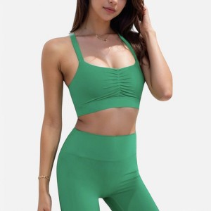 Anna-Kaci Active Women's Strappy Back Sports Bra with Crisscross Design - 1 of 4