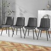 KTMBDW Upholstered Dining Chairs Set of 4, Modern PU Leather Dining Room Kitchen Side Chair with Padded Seat & Metal Legs, Restaurant/Cafe - 2 of 4