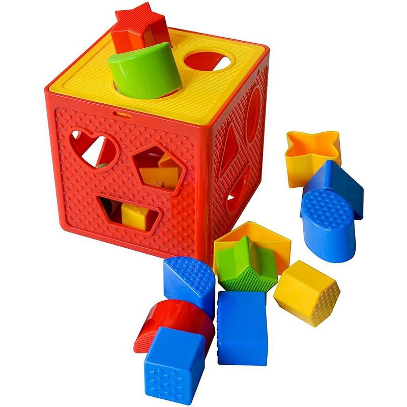 Baby Shape Sorter Toy Blocks - Childrens Blocks Includes 18 Shapes - Color Recognition Shape Toys with Colorful Sorter Cube Box - Play22Usa, 5 of 9