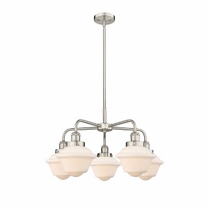 Oxford - 5 Light Stem Hung Chandelier In Art Deco Style-13.5 Inches Tall and 24.5 Inches Wide - 1 of 1
