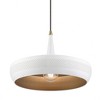 Livex Lighting Banbury 1 - Light Pendant in  White/Antique Brass - 2 of 3