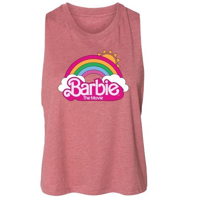 Women's - Barbie - Barbie Logo Rainbow Graphic Racerback Tank