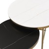 NicBex Modern Round Nesting Coffee Table Set of 2 with Metal Legs for Living Room, White - 4 of 4