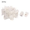 Unique Bargains 20pcs Clear Housing RJ11 6P4C Modular Telephone Cable Line Adapter Connector - 2 of 4