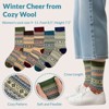 Wrapables Women's Nordic Winter Warm Crew Wool Socks (Set of 5) - 2 of 4