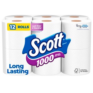 Scott 1000 Septic-Safe 1-Ply Toilet Paper - 1 of 4