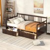 NicBex Twin Size Daybed,Wood Sofa Bed Frame with 2 Drawers for Bedroom,Living Room,Apartment - 2 of 4