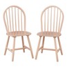 Buylateral Set of 2 Farmhouse Solid Wood Spindle Windsor Dining Chairs - 2 of 4