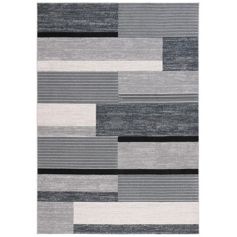 Odis Rug, grey brown & off-white & black