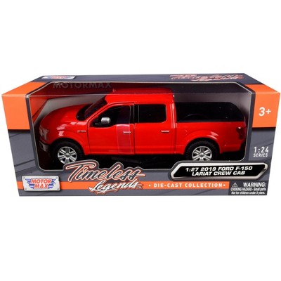 2019 Ford F-150 Lariat Crew Cab Pickup Truck Red 1/24-1/27 Diecast Model Car by Motormax