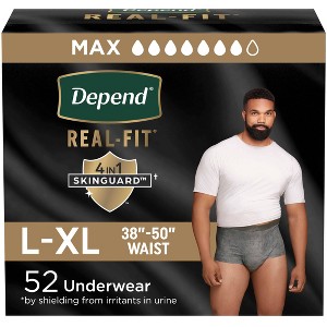Depend Real Fit Men's LARGE/XL Disposable Incontinence Underwear - 1 of 4
