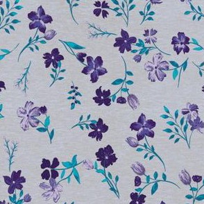 heather grey pretty floral