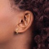 Black Bow Jewelry Pink Flamingo Post Earrings in 14k Yellow Gold and Enamel - 3 of 4