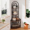 VYNXARIA Metal Frame 4 - Tier Corner Bookshelf: A Modern Style Plant Stand and Storage Solution - 4 of 4